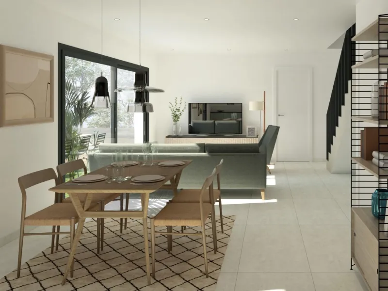 Newly built semi-detached homes ready to move into
