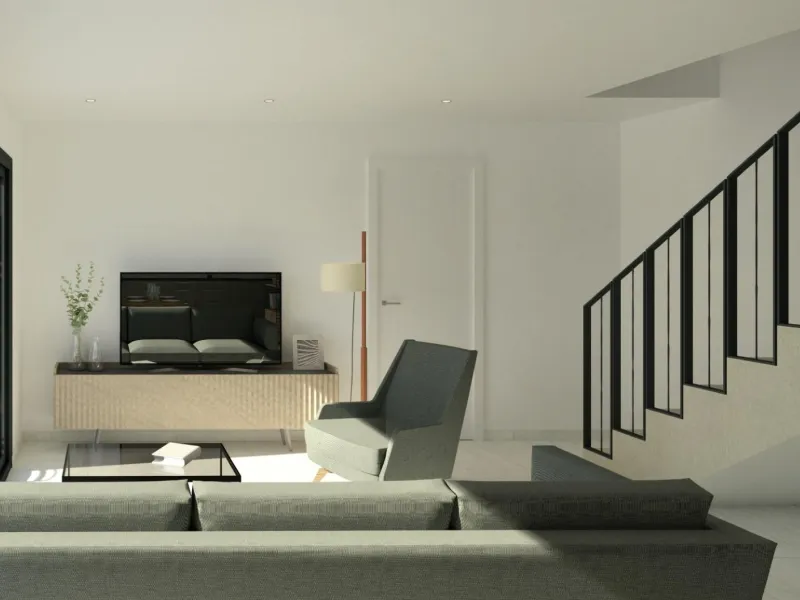 Newly built semi-detached homes ready to move into