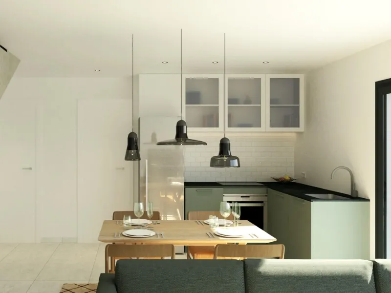 Newly built semi-detached homes ready to move into
