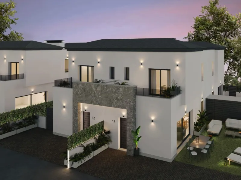 Newly built semi-detached homes ready to move into