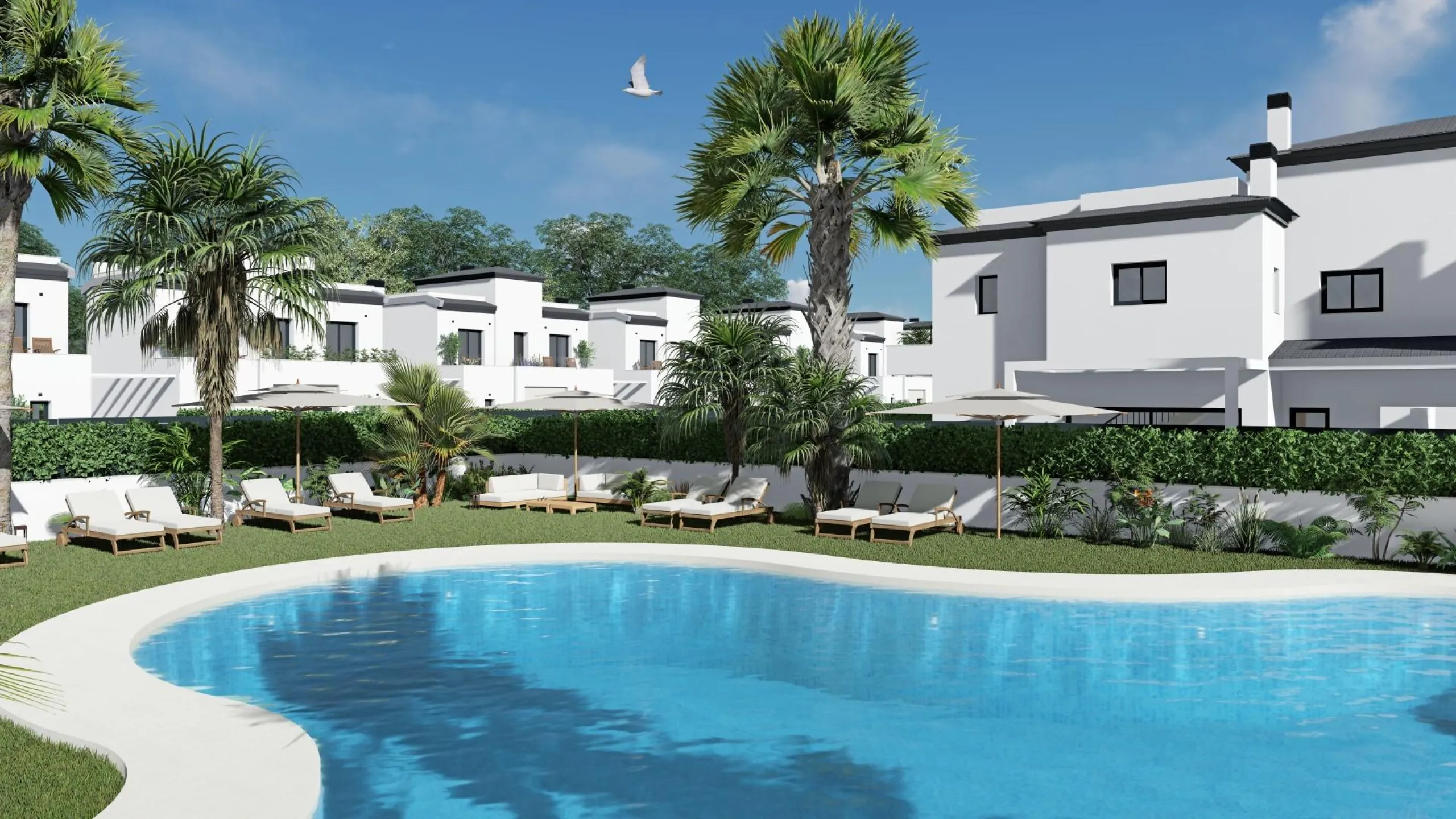 Newly built semi-detached homes ready to move into