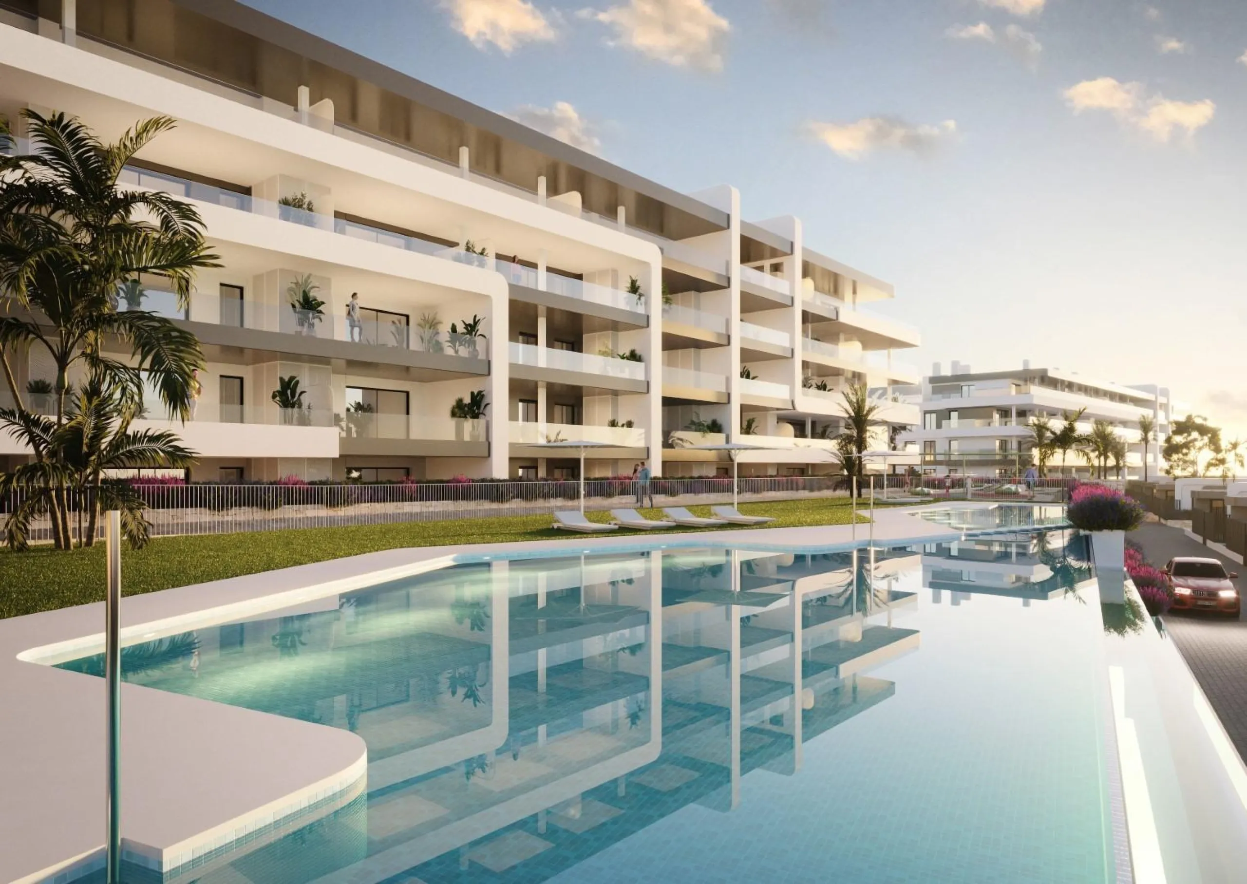 Newly built apartments with sea views