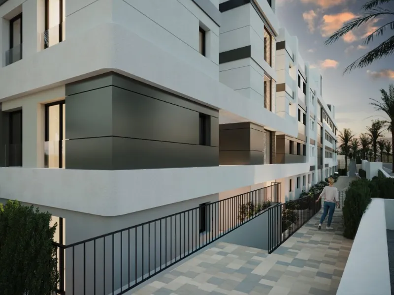 Newly built apartments with sea views