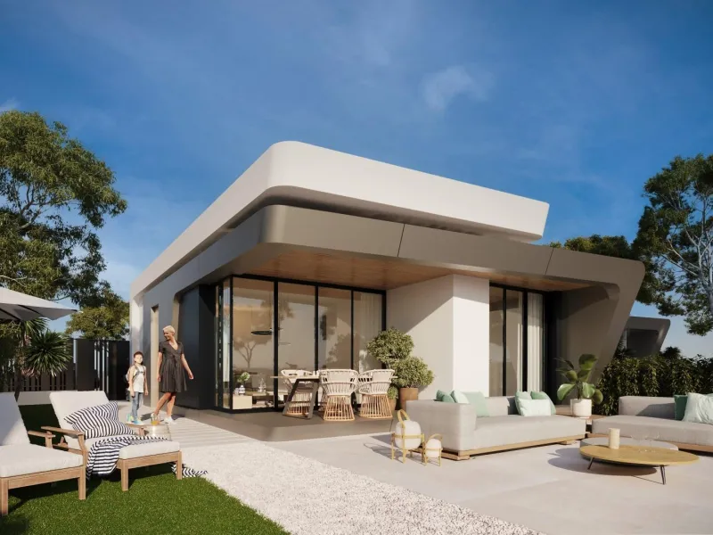 Villas de nueva construcción con vistas al mar