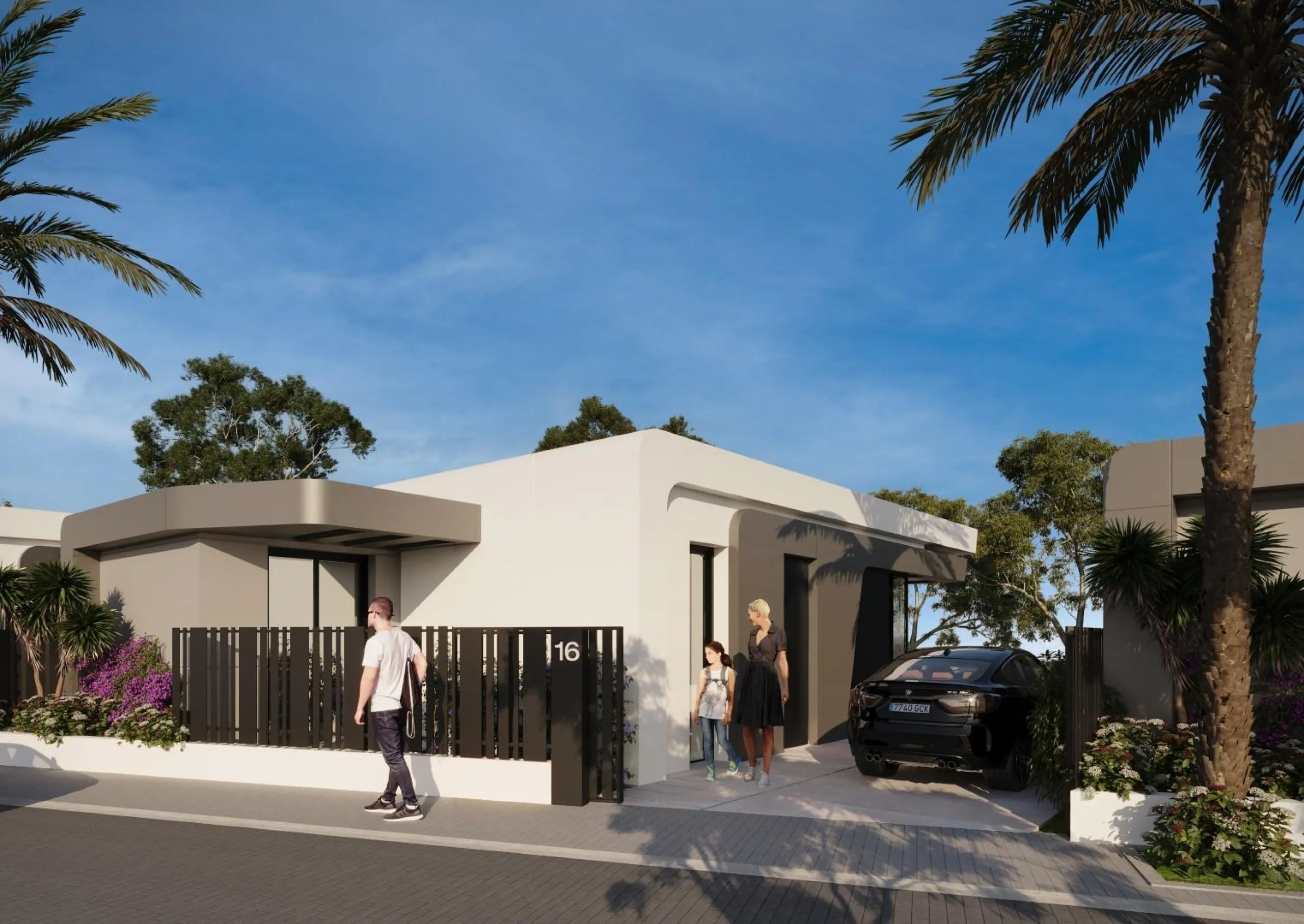 Villas de nueva construcción con vistas al mar