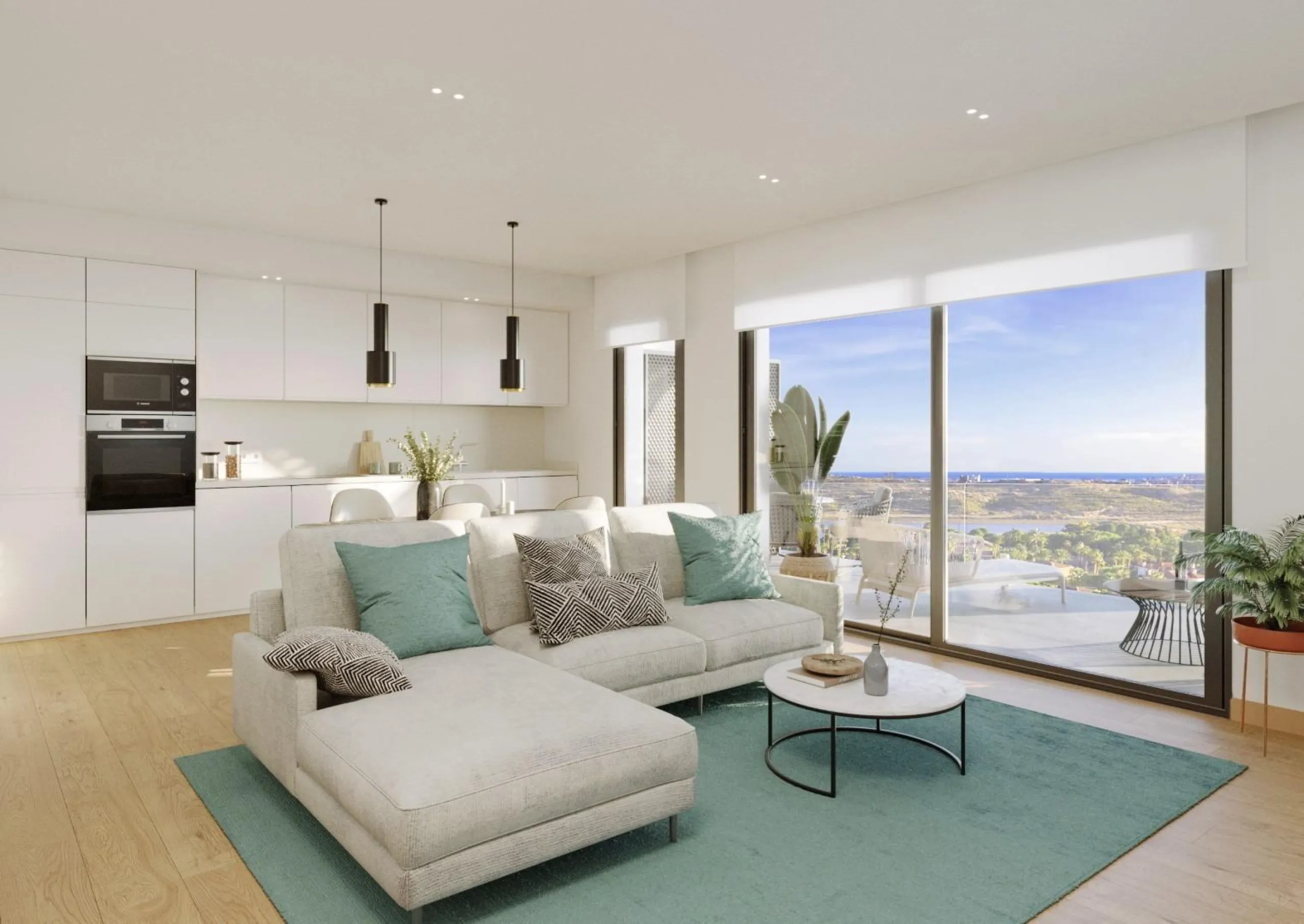 Villas de nueva construcción con vistas al mar