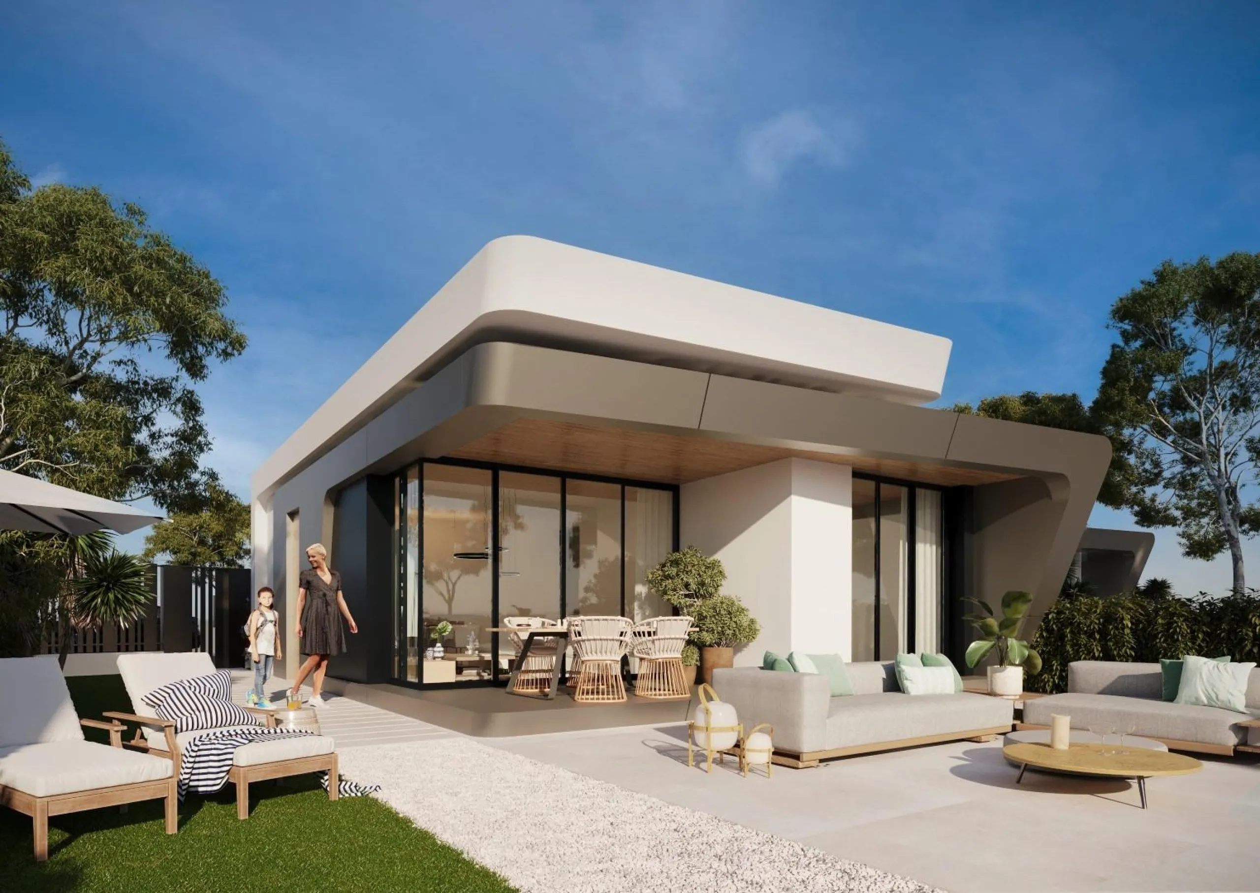 Newly built villas with sea views