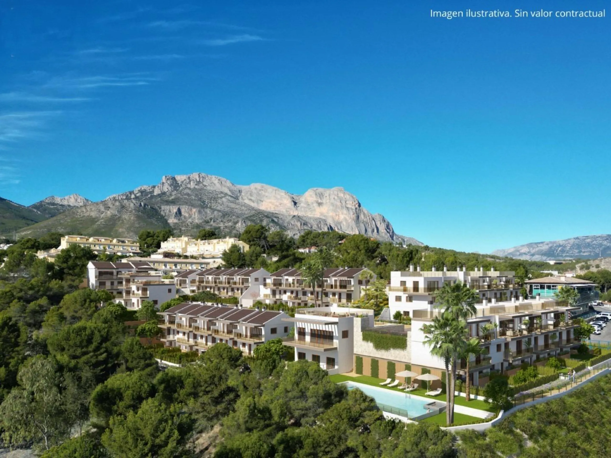 Nuevas villas adosadas de estilo mediterráneo en La Nucia
