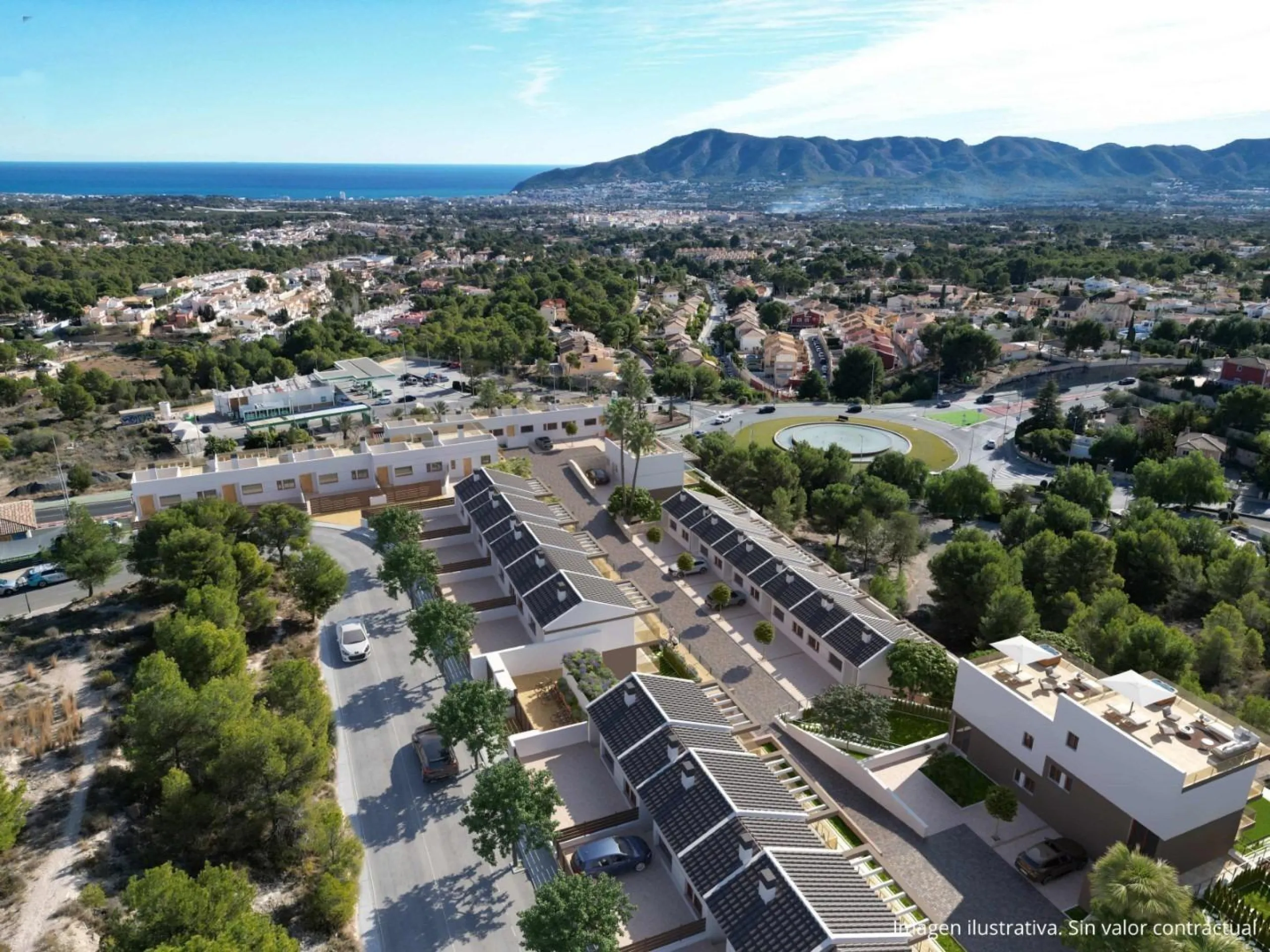 Nuevas villas adosadas de estilo mediterráneo en La Nucia