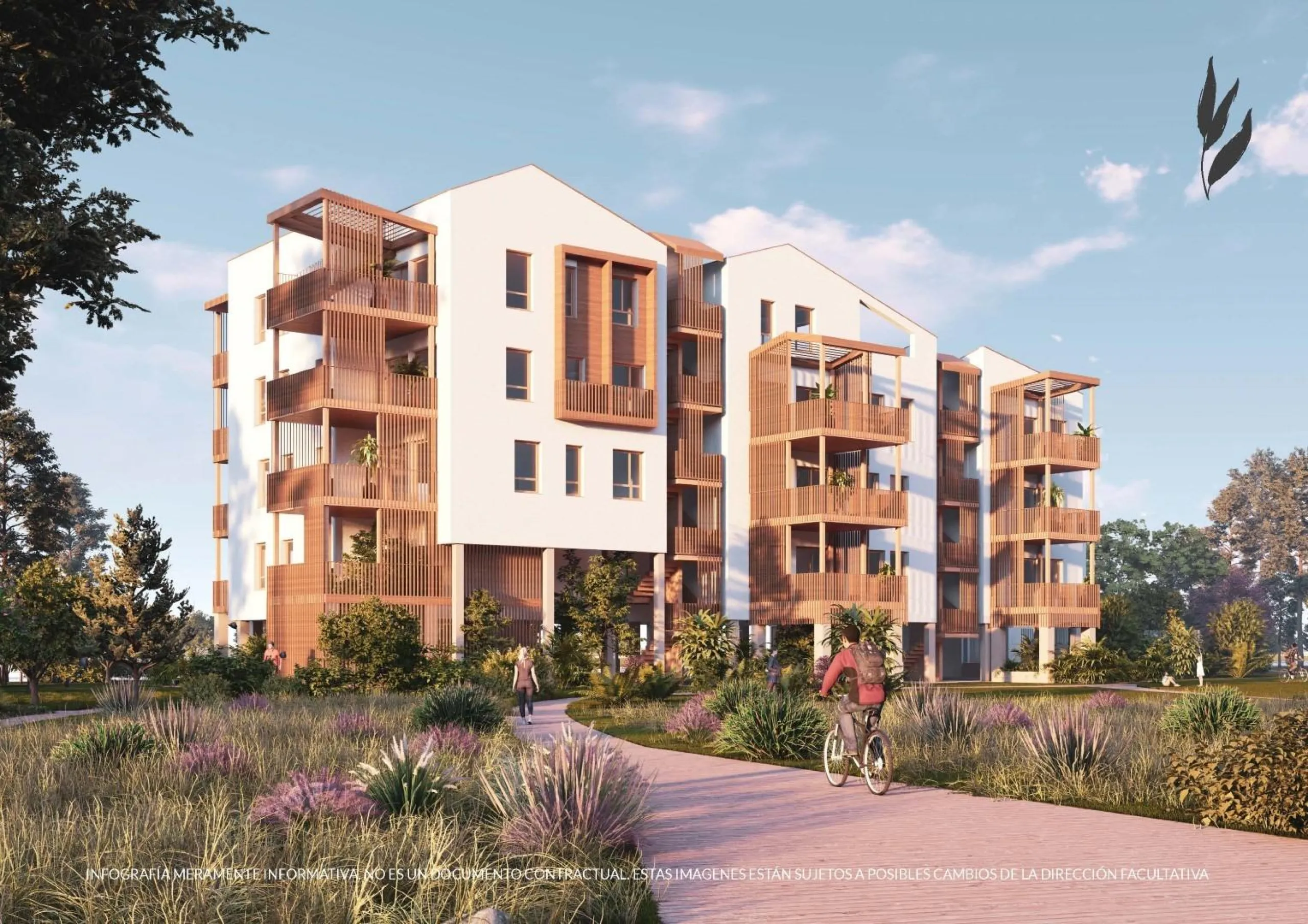 Viviendas sostenibles de nueva construcción junto al mar.
