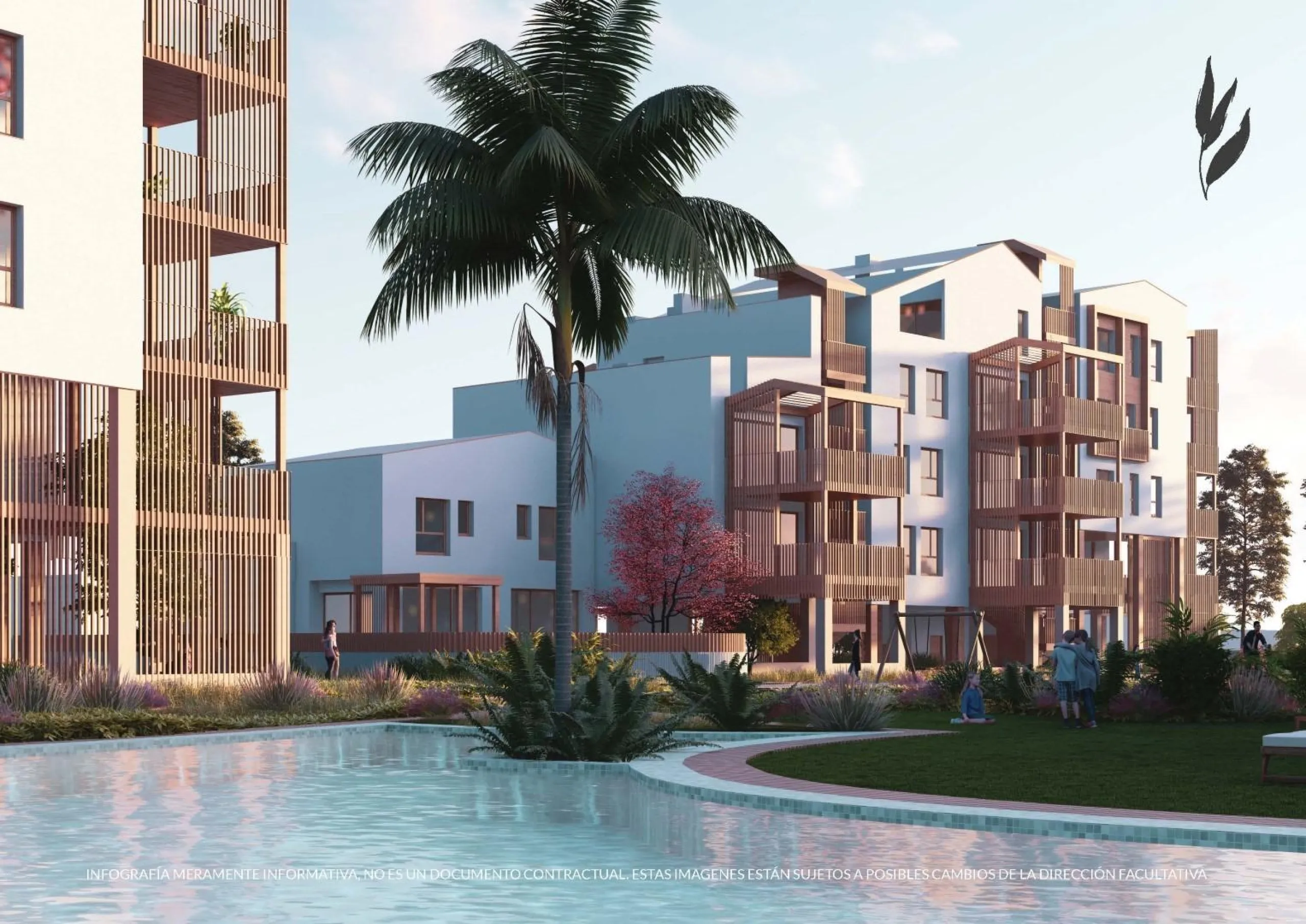 Viviendas sostenibles de nueva construcción junto al mar.