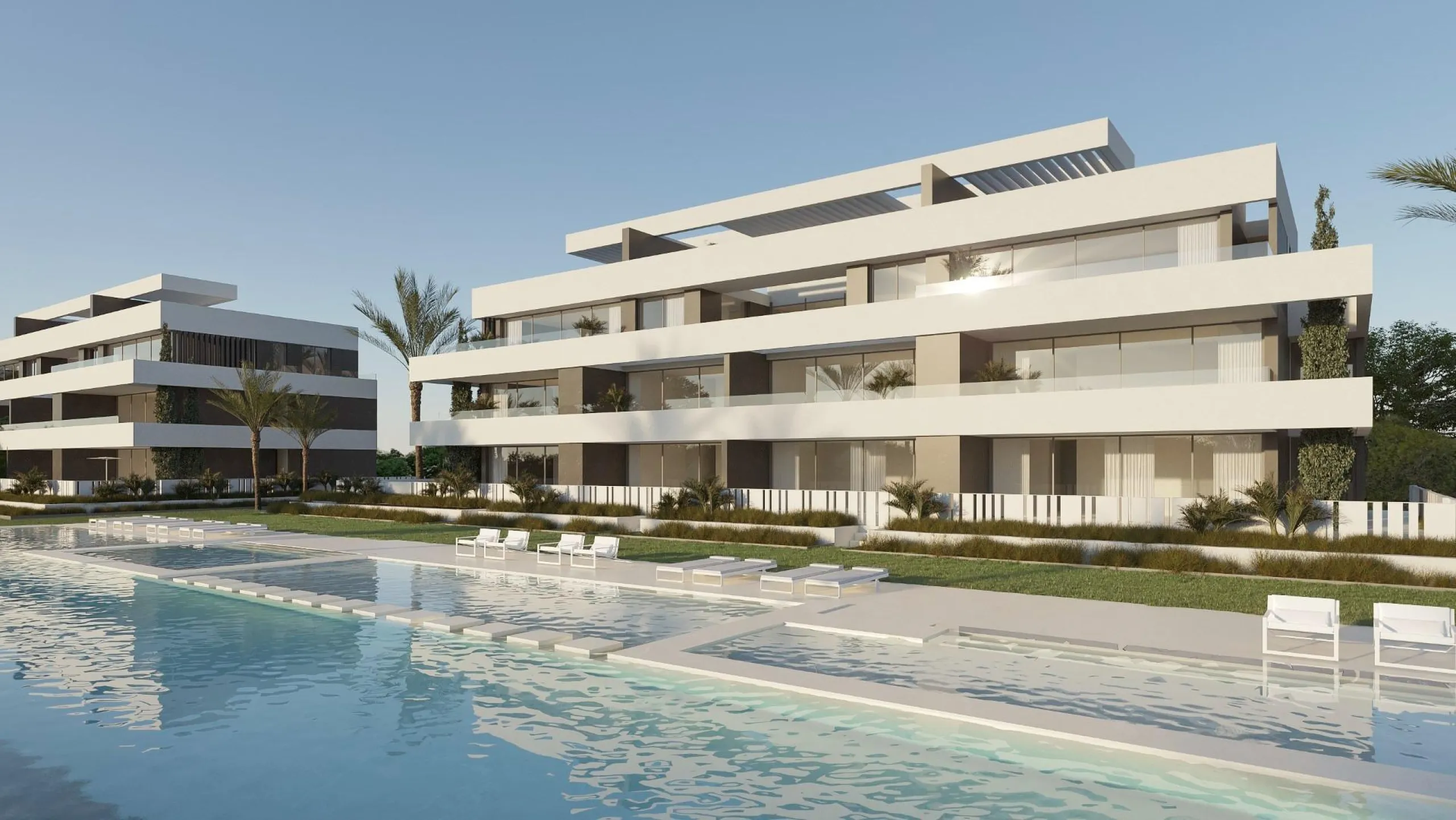 New apartments in complete urbanization and sea views