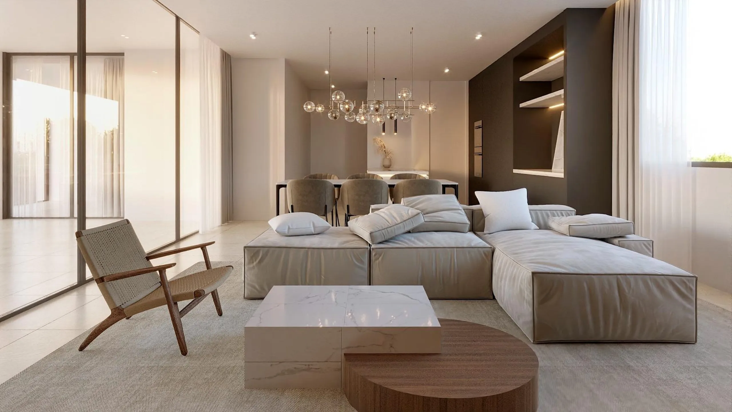 New apartments in complete urbanization and sea views