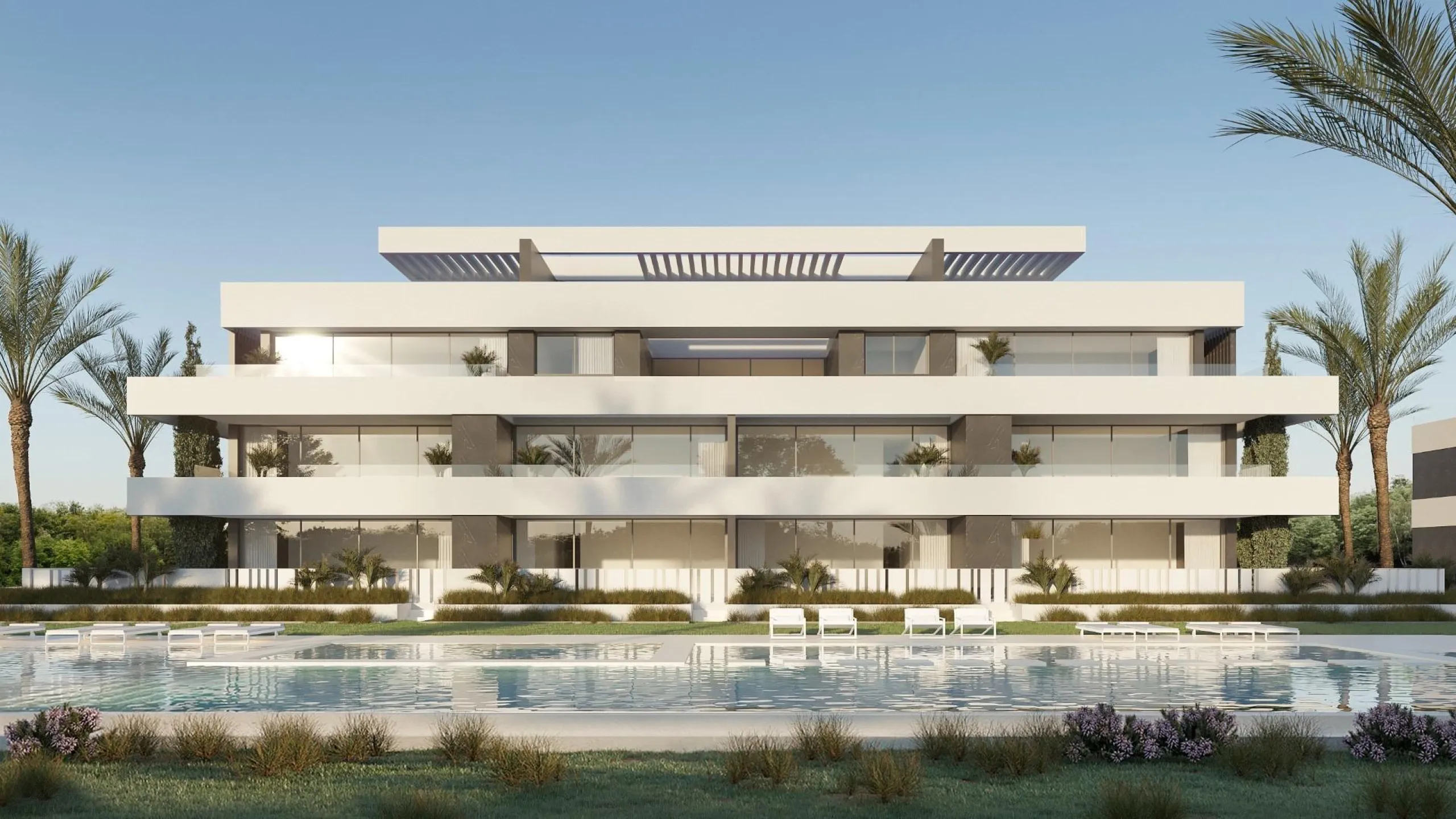 New apartments in complete urbanization and sea views