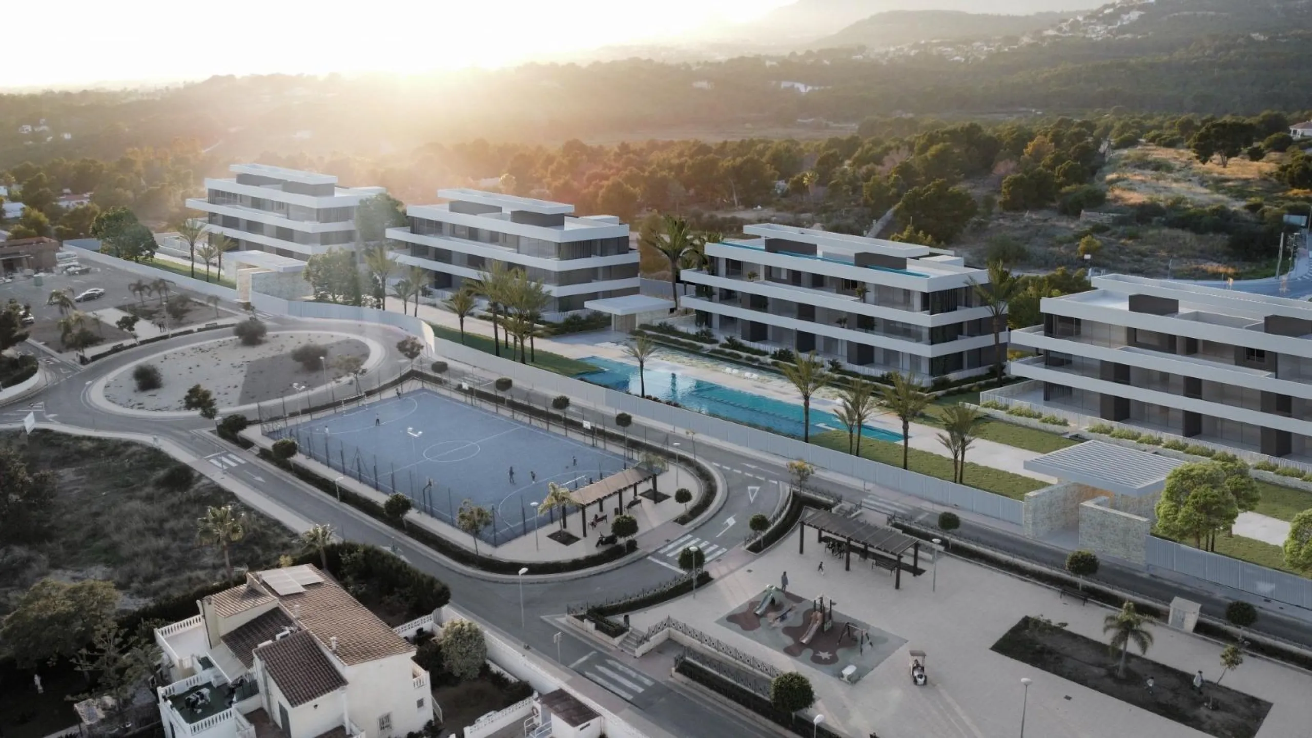 New apartments in complete urbanization and sea views