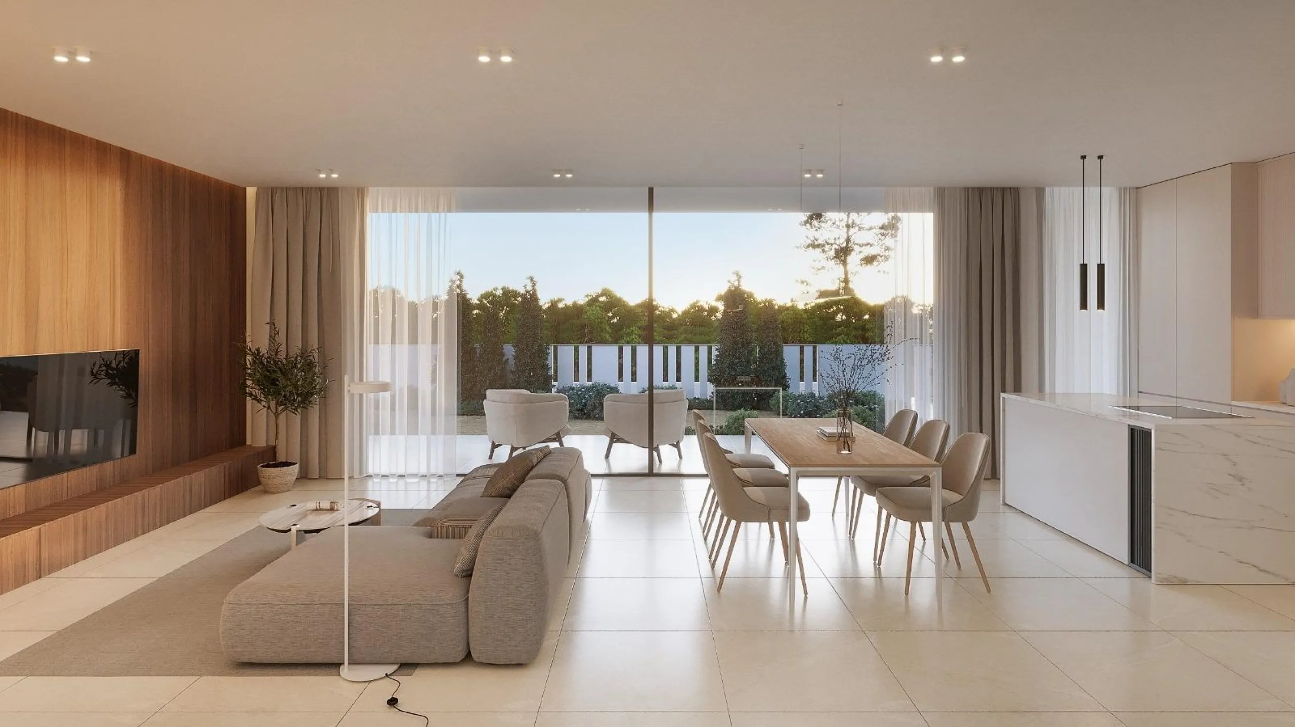 New apartments in complete urbanization and sea views