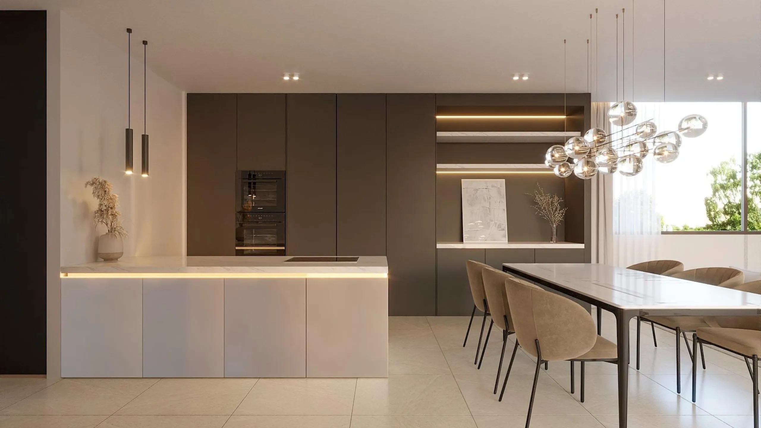 New apartments in complete urbanization and sea views