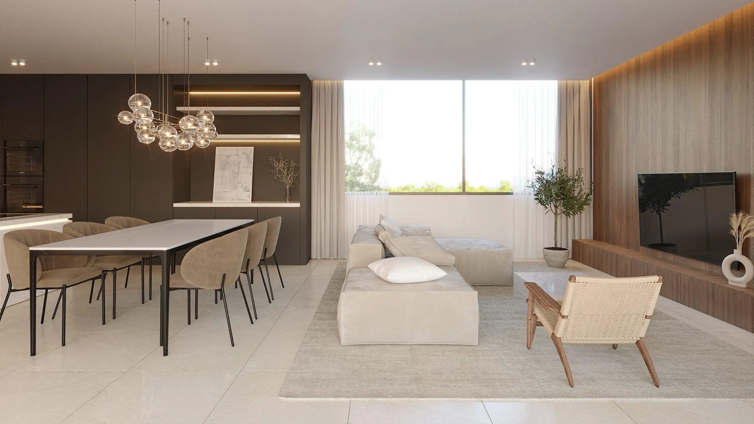 New apartments in complete urbanization and sea views