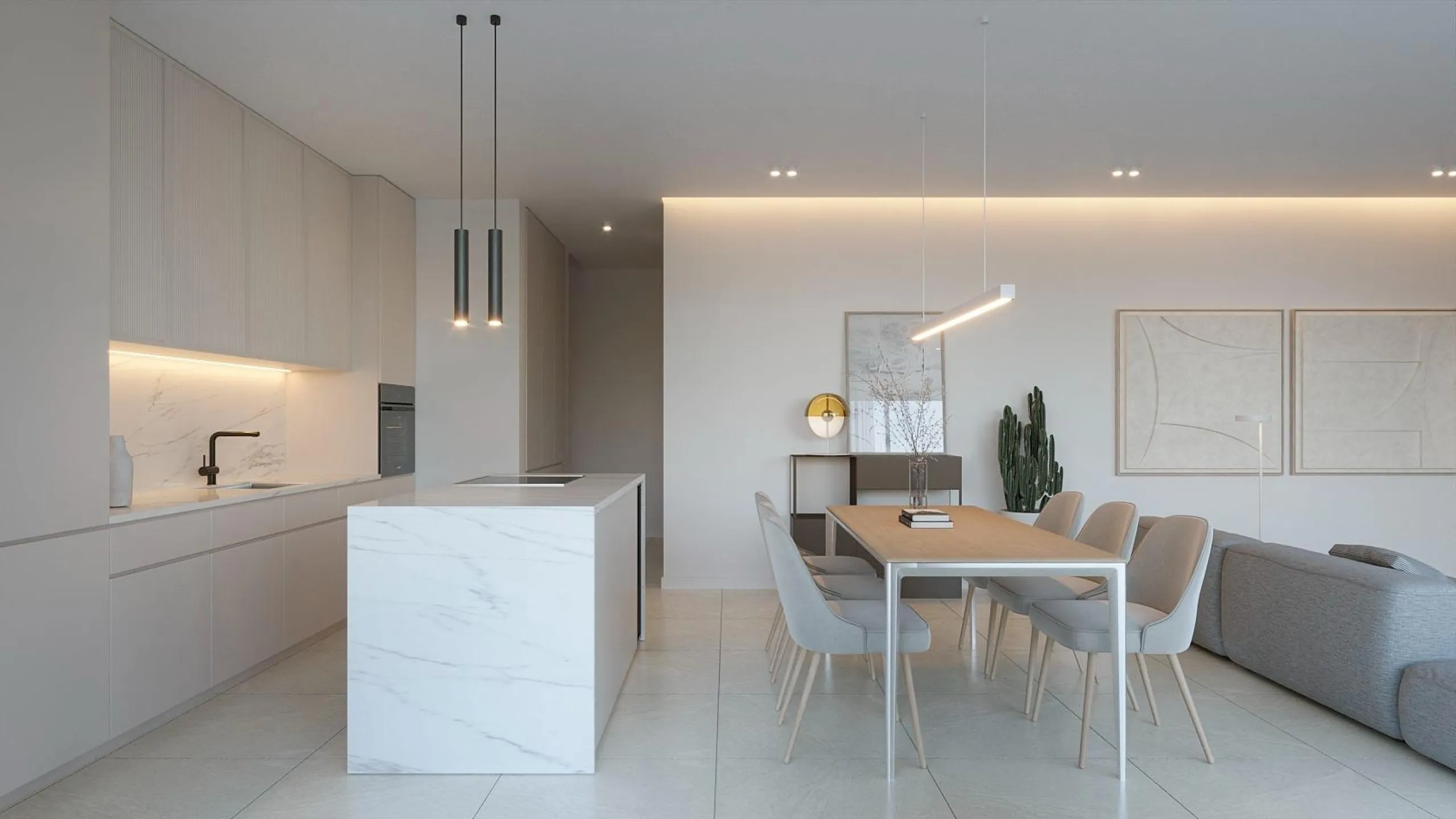 New apartments in complete urbanization and sea views