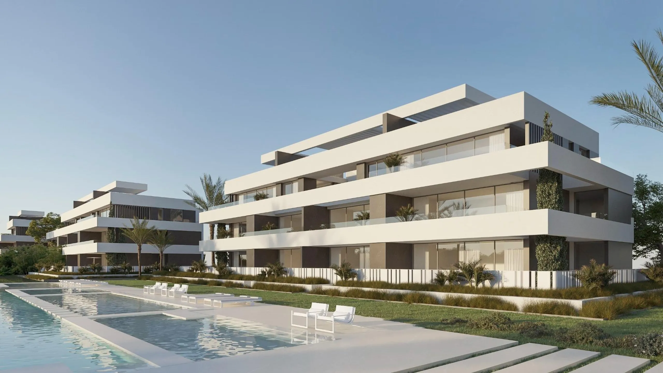 New apartments in complete urbanization and sea views