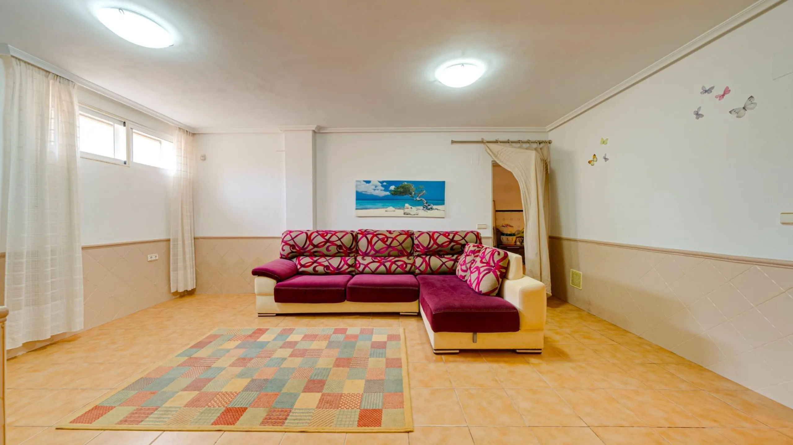 Large corner semi-detached house with sea views,