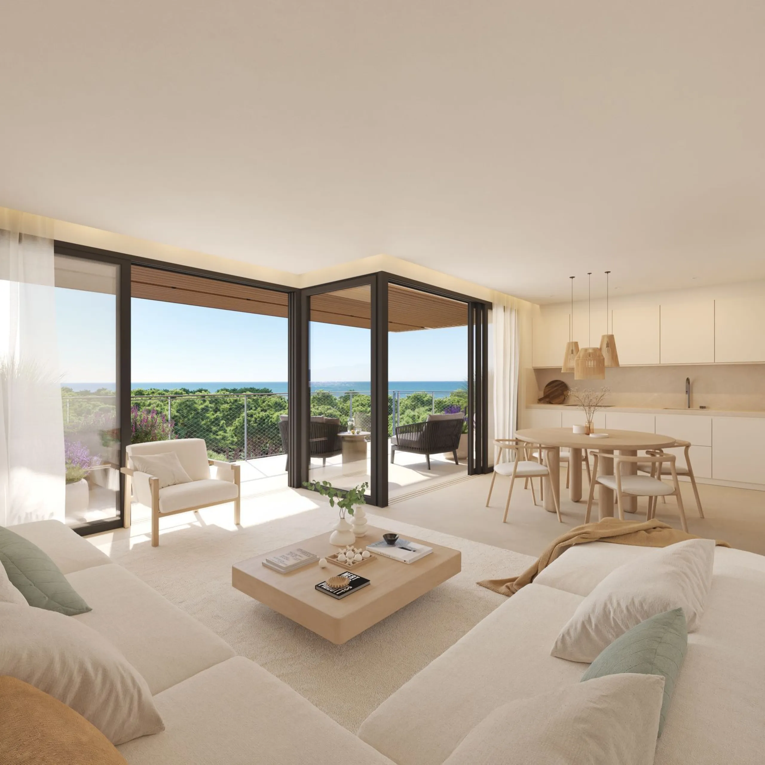 Piso con vistas al mar y terraza en Gava Mar – Primera línea de playa