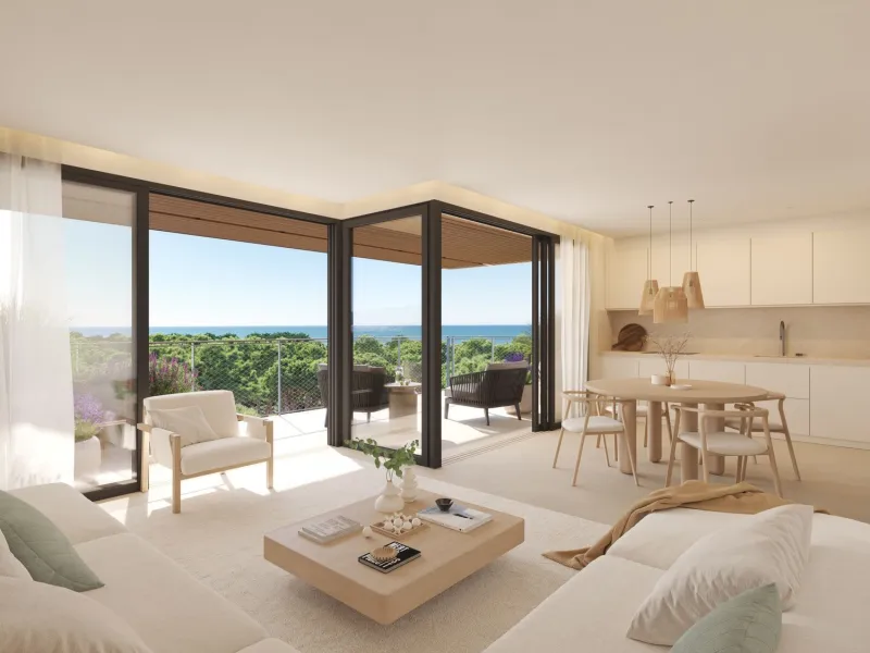 Piso con vistas al mar y terraza en Gava Mar – Primera línea de playa
