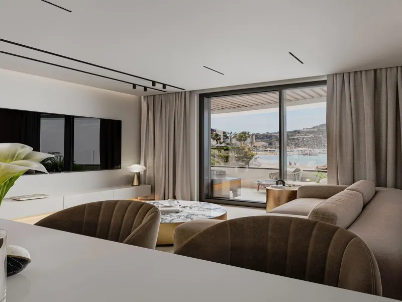 New designer apartments facing the Mediterranean Sea