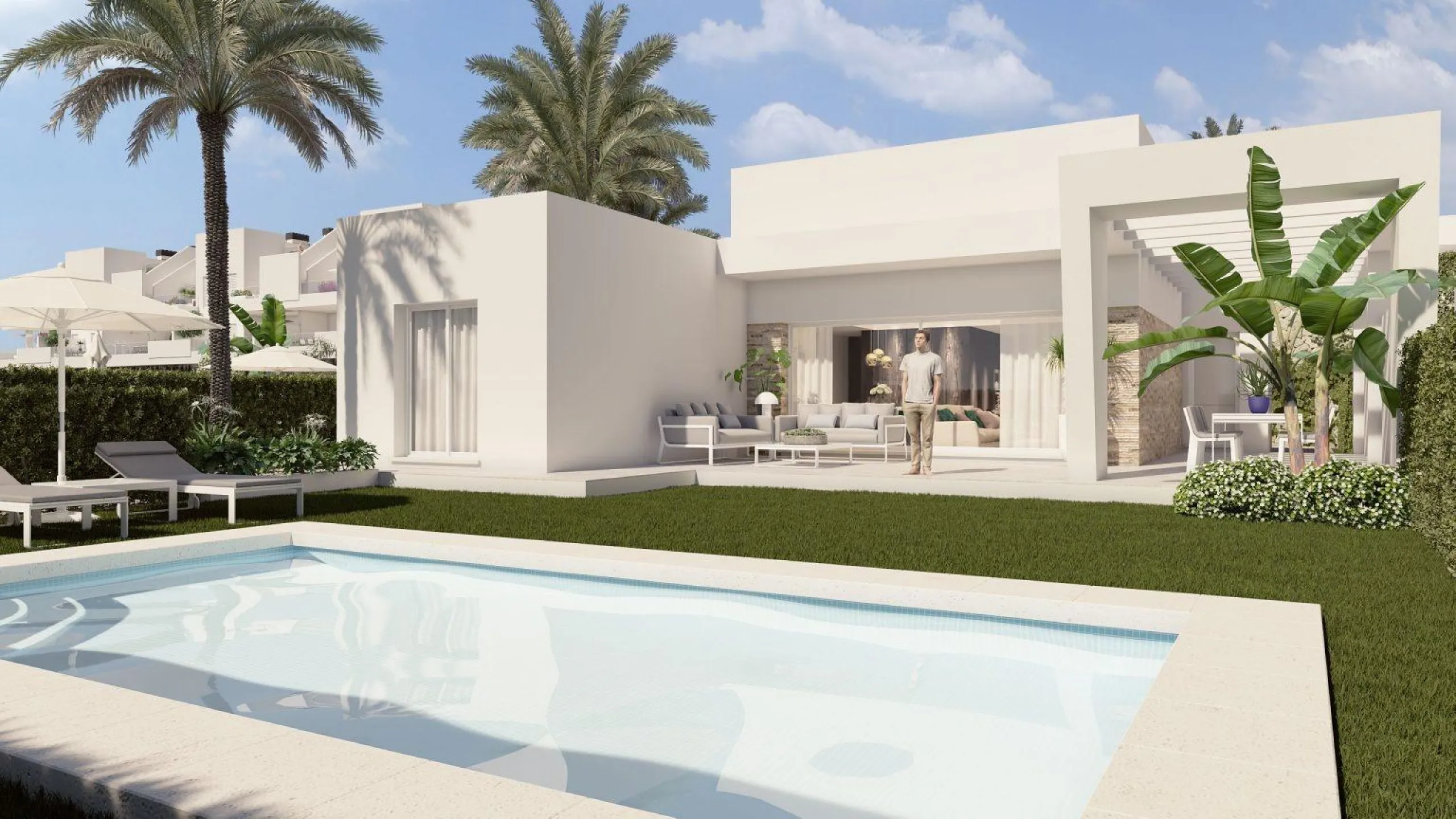 VILLAS EN ALGORFA. 3 DORM. 2 BAÑOS. VALLA DE UNA PLANTA. 136 M2 DE CASA. PARCELA 470 M2.SOTANO 180M2