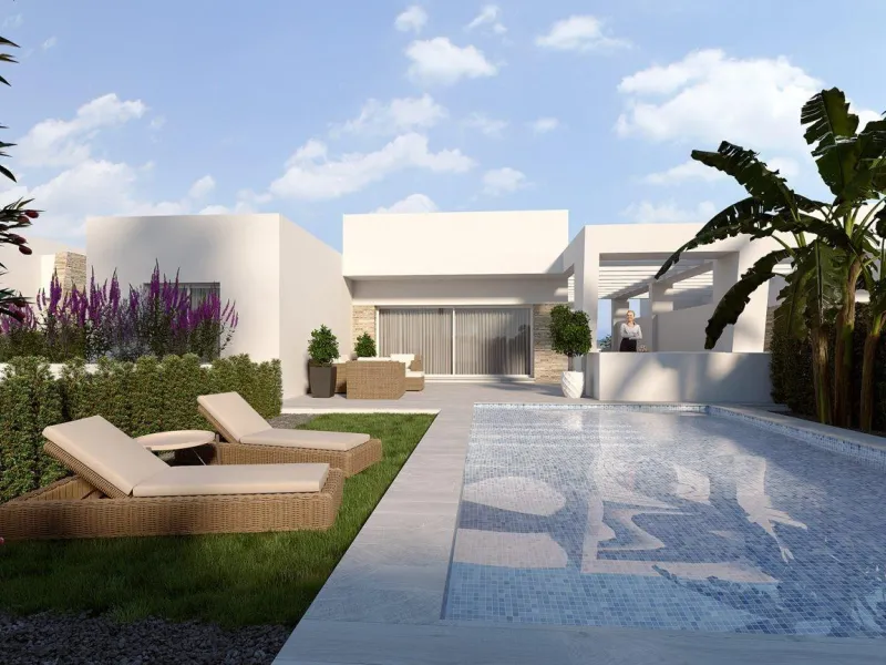 VILLAS EN ALGORFA. 3 DORM. 2 BAÑOS. VALLA DE UNA PLANTA. 136 M2 DE CASA. PARCELA 470 M2.SOTANO 180M2