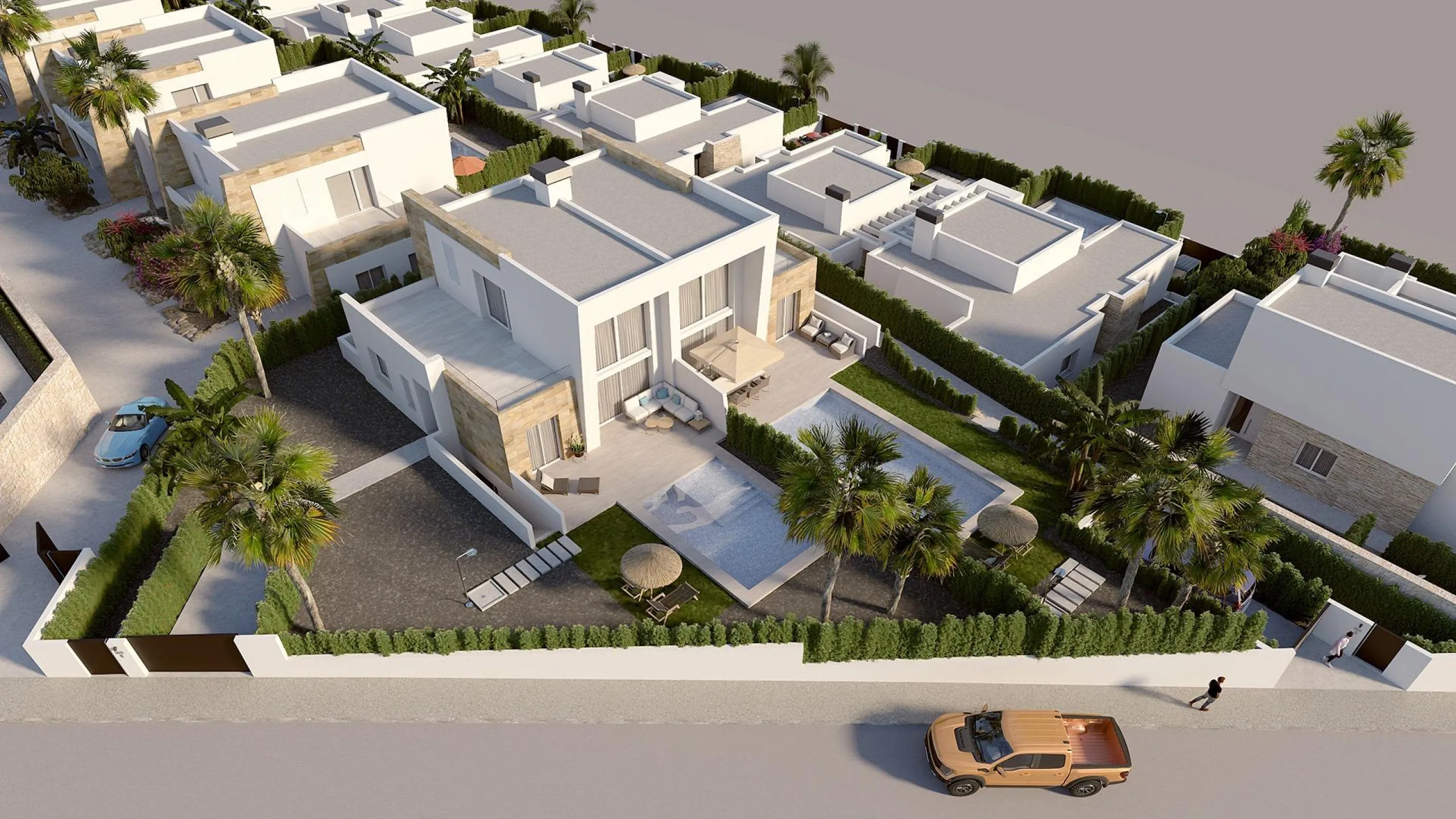 VILLAS PAREADAS EN ALGORFA. 3 DORM. 2 BAÑOS. PISCINA PRIVADA. PARCELA 260 M2.