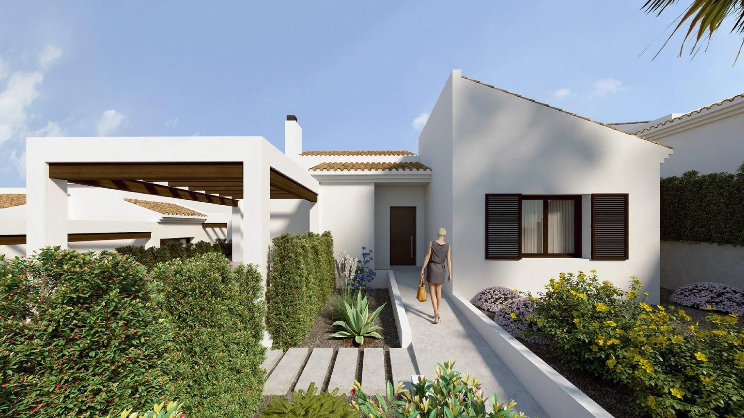 VILLAS DE UNA PLANTA EN ALGORFA. 3 DOR. 2 BAÑOS. 135 M2 DE CASA. 437 DE PARLELA. PISCINA PROPIA.