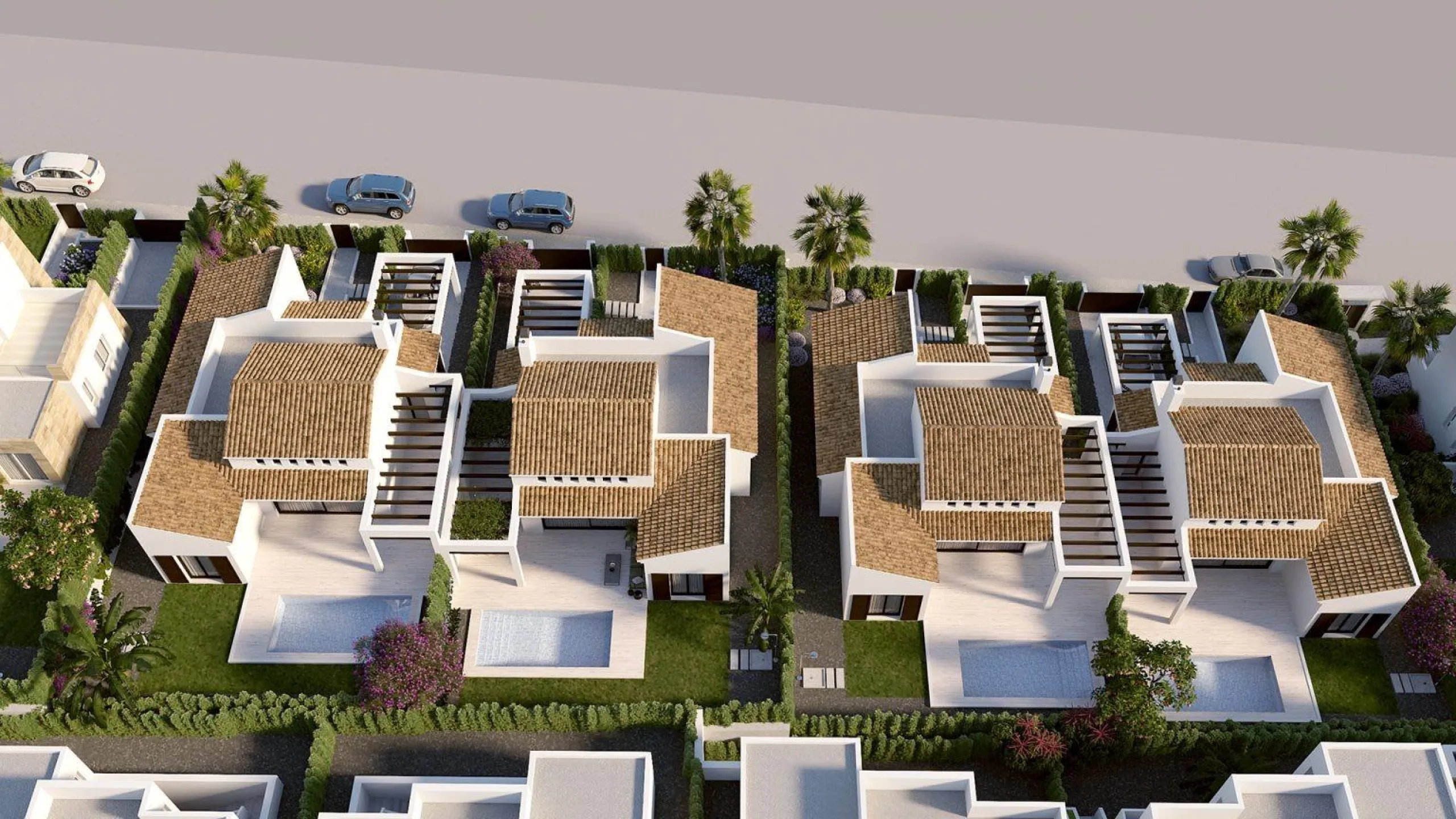 VILLAS DE UNA PLANTA EN ALGORFA. 3 DOR. 2 BAÑOS. 135 M2 DE CASA. 437 DE PARLELA. PISCINA PROPIA.