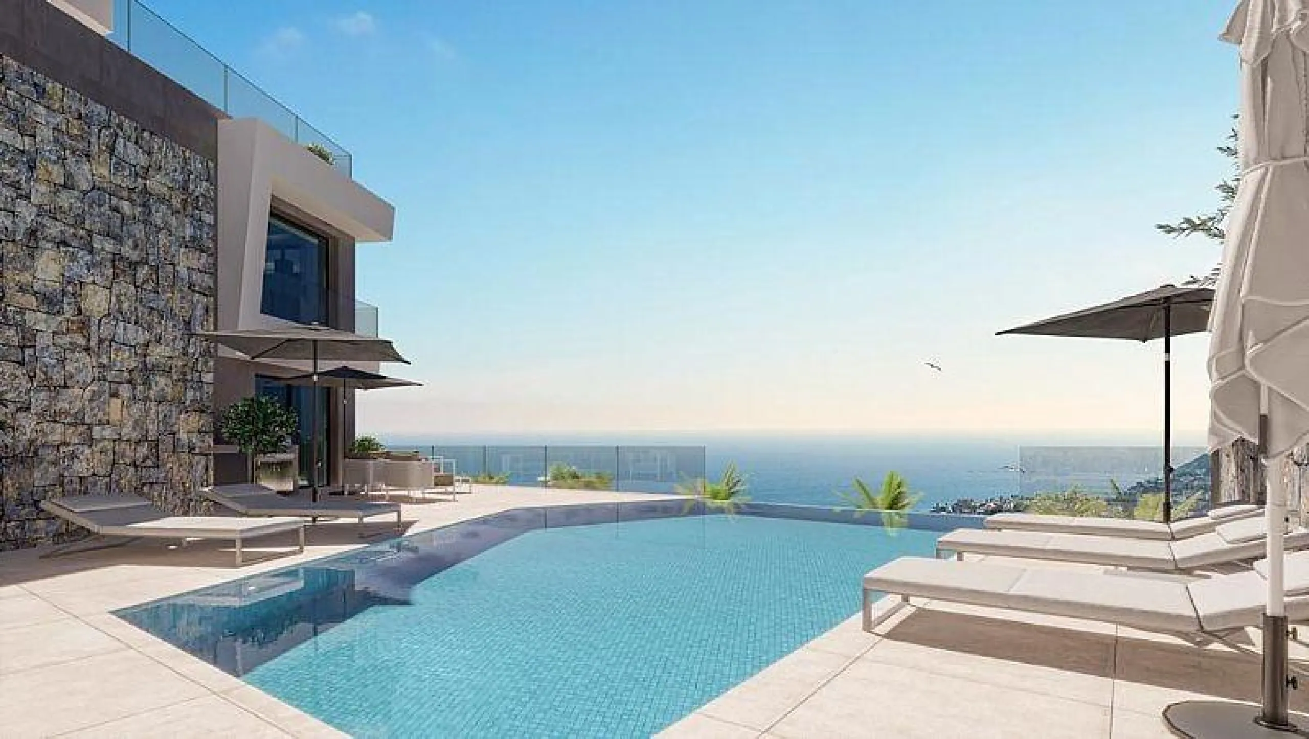 Villa de lujo con piscina privada y vistas al mar