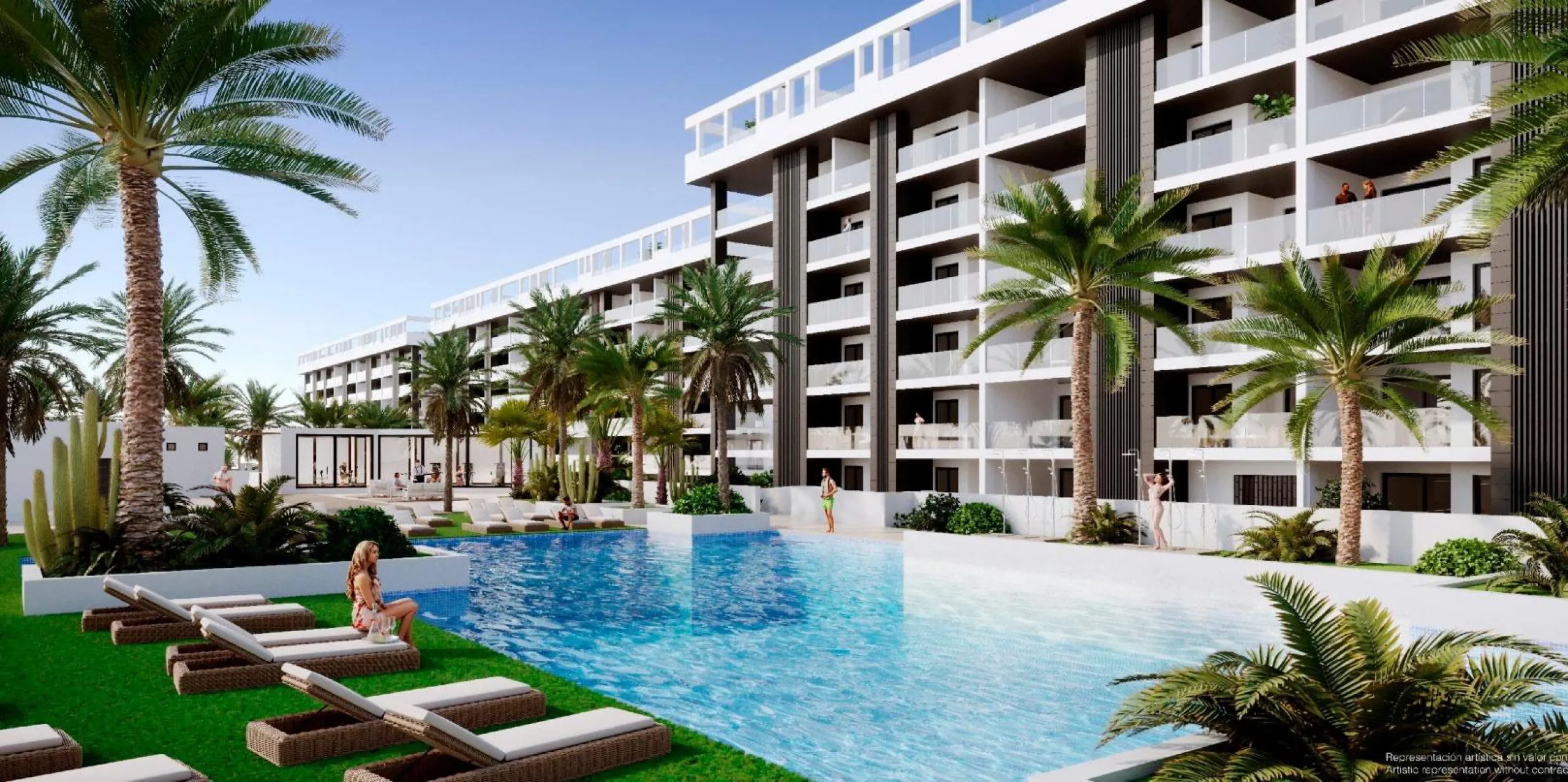 APARTAMENTOS DE OBRA NUEVA CON VISTAS AL MAR. 2 DOR. 2 BAÑOS. APARCAMENTO. PISCINA. PLAYA A 700 M.