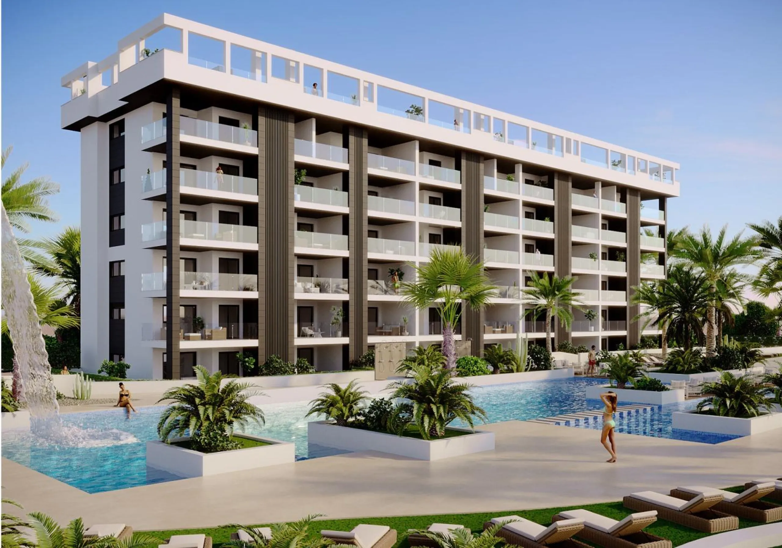 APARTAMENTOS DE OBRA NUEVA CON VISTAS AL MAR. 2 DOR. 2 BAÑOS. APARCAMENTO. PISCINA. PLAYA A 700 M.