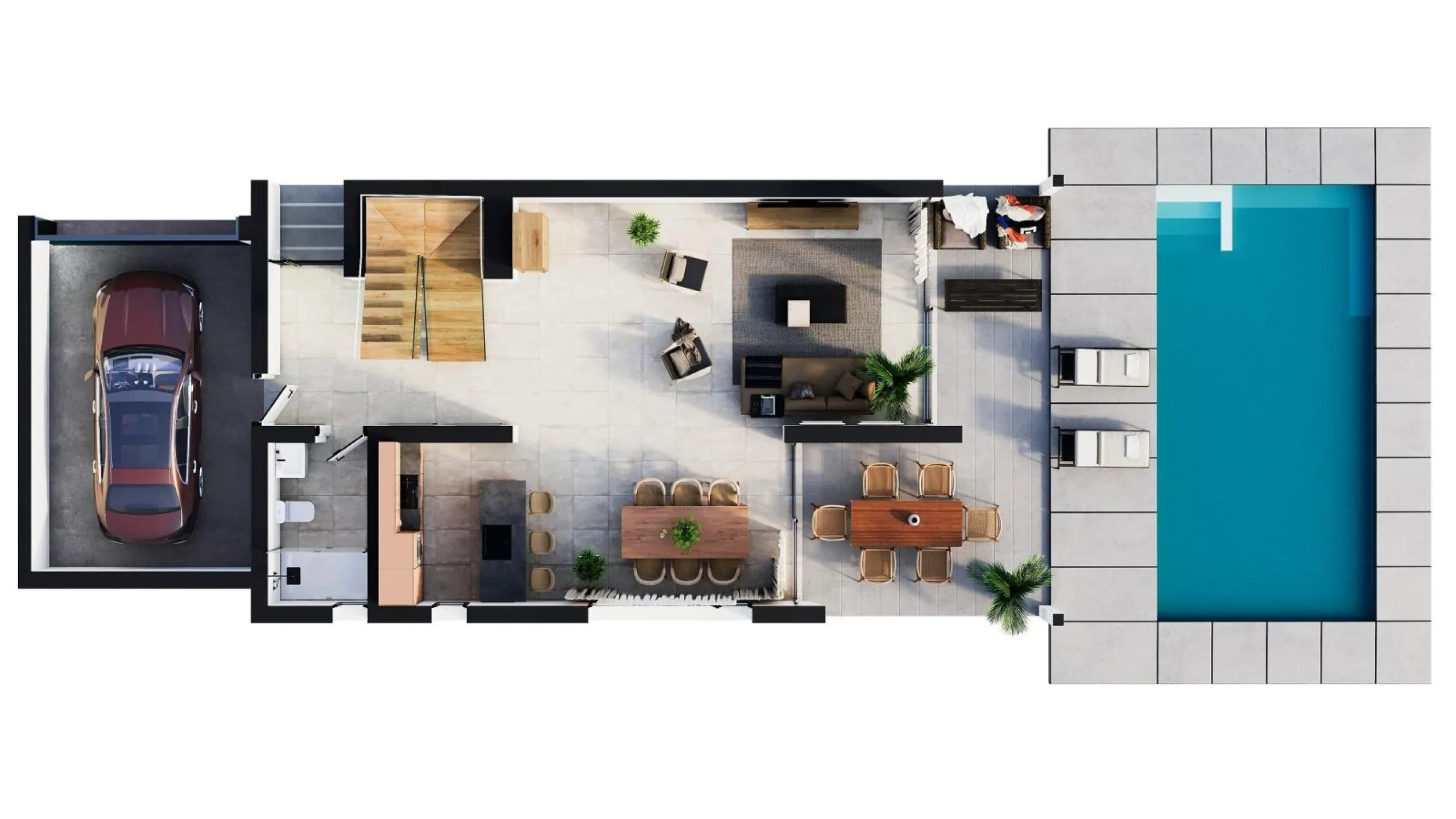 Villas independientes con piscina privada