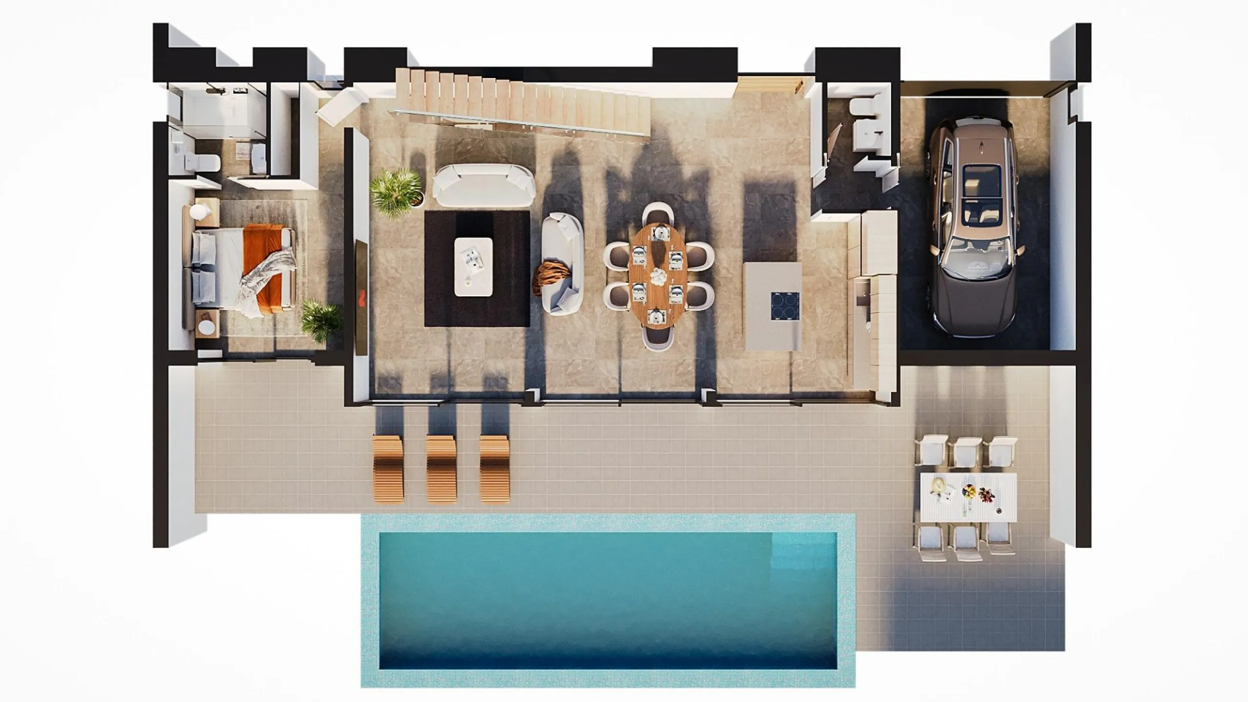 Detached villas with private pool in La Merced