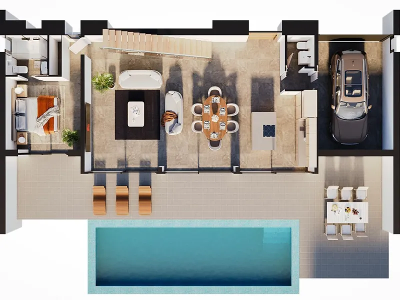 Detached villas with private pool in La Merced