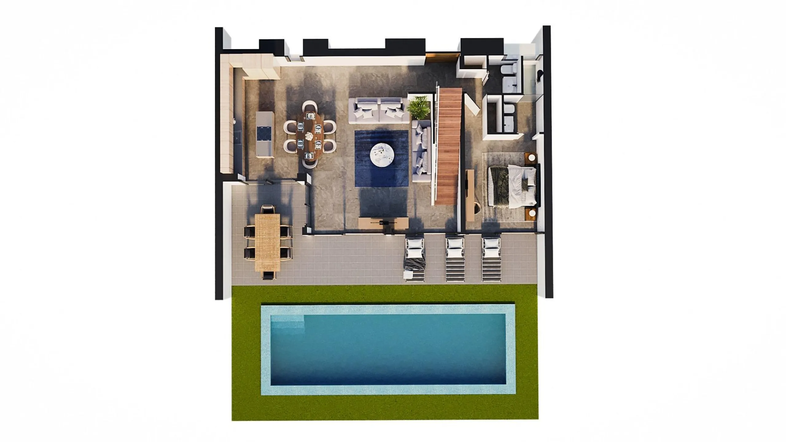 Detached villas with private pool in La Merced