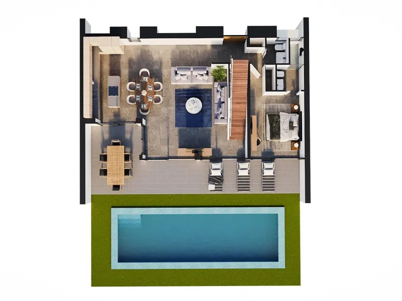 Detached villas with private pool in La Merced