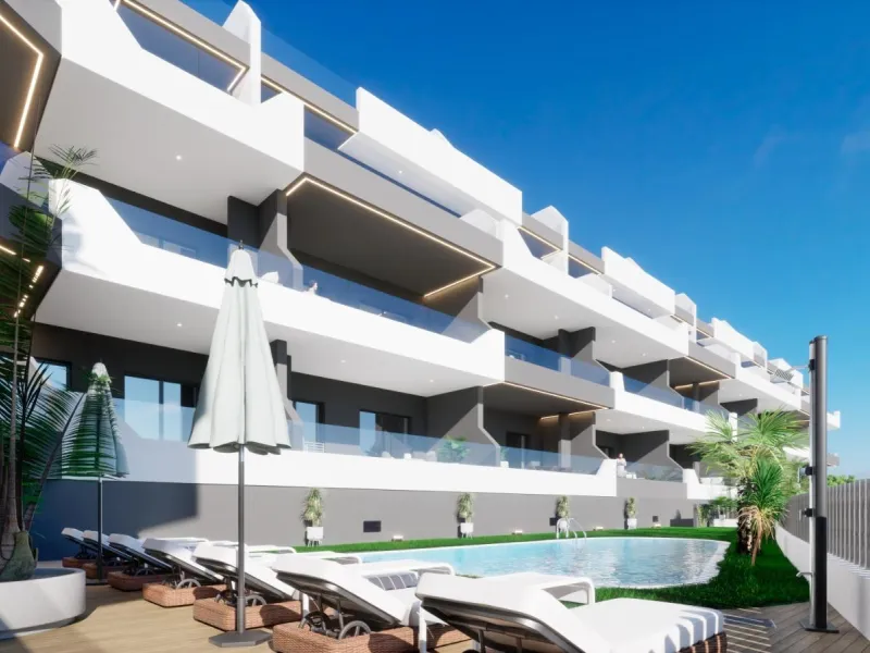 OBRA NUEVA. RESIDENCIAL PRIVADA EN BENIJOFAR. 2 DORM. 2 BAÑOS. TERRAZA 16 M2. PISCINA.