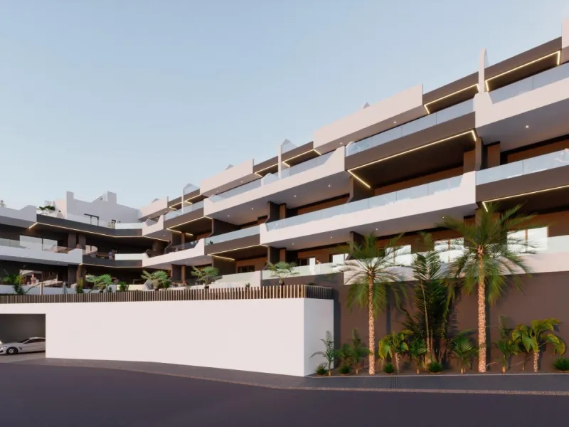 OBRA NUEVA. RESIDENCIAL PRIVADA EN BENIJOFAR. 2 DORM. 2 BAÑOS. TERRAZA 16 M2. PISCINA.