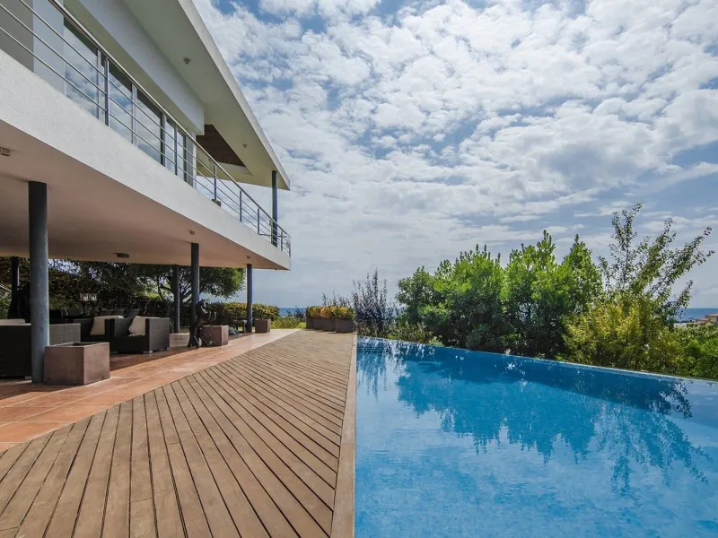 Contemporary Villa with Sea Views Next to Golf Terramar in Sitges, Barcelona
