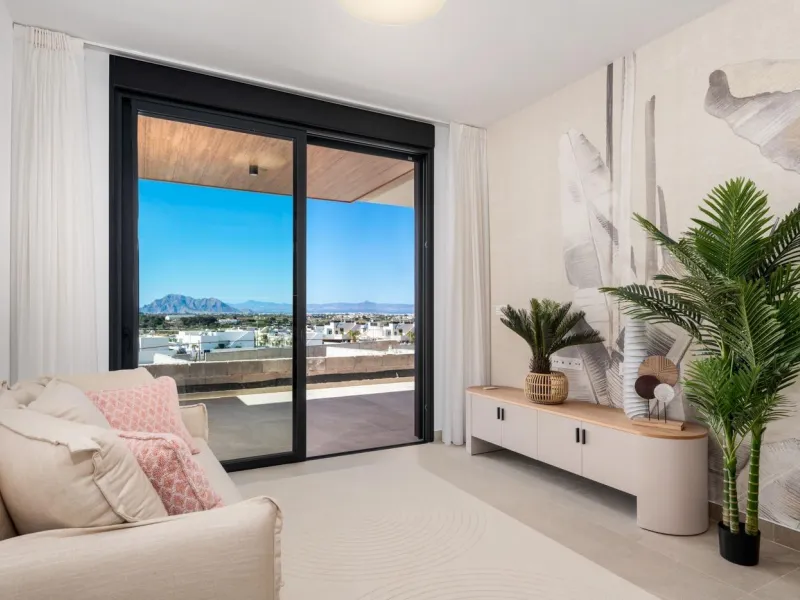 OBRA NUEVA. RESIDENCIAL PRIVADA EN BENIJOFAR. 2 DORM. 2 BAÑOS. TERRAZA 16 M2. PISCINA.