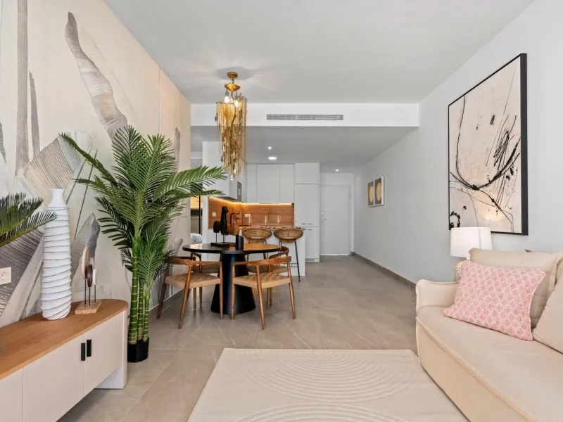 OBRA NUEVA. RESIDENCIAL PRIVADA EN BENIJOFAR. 2 DORM. 2 BAÑOS. TERRAZA 16 M2. PISCINA.