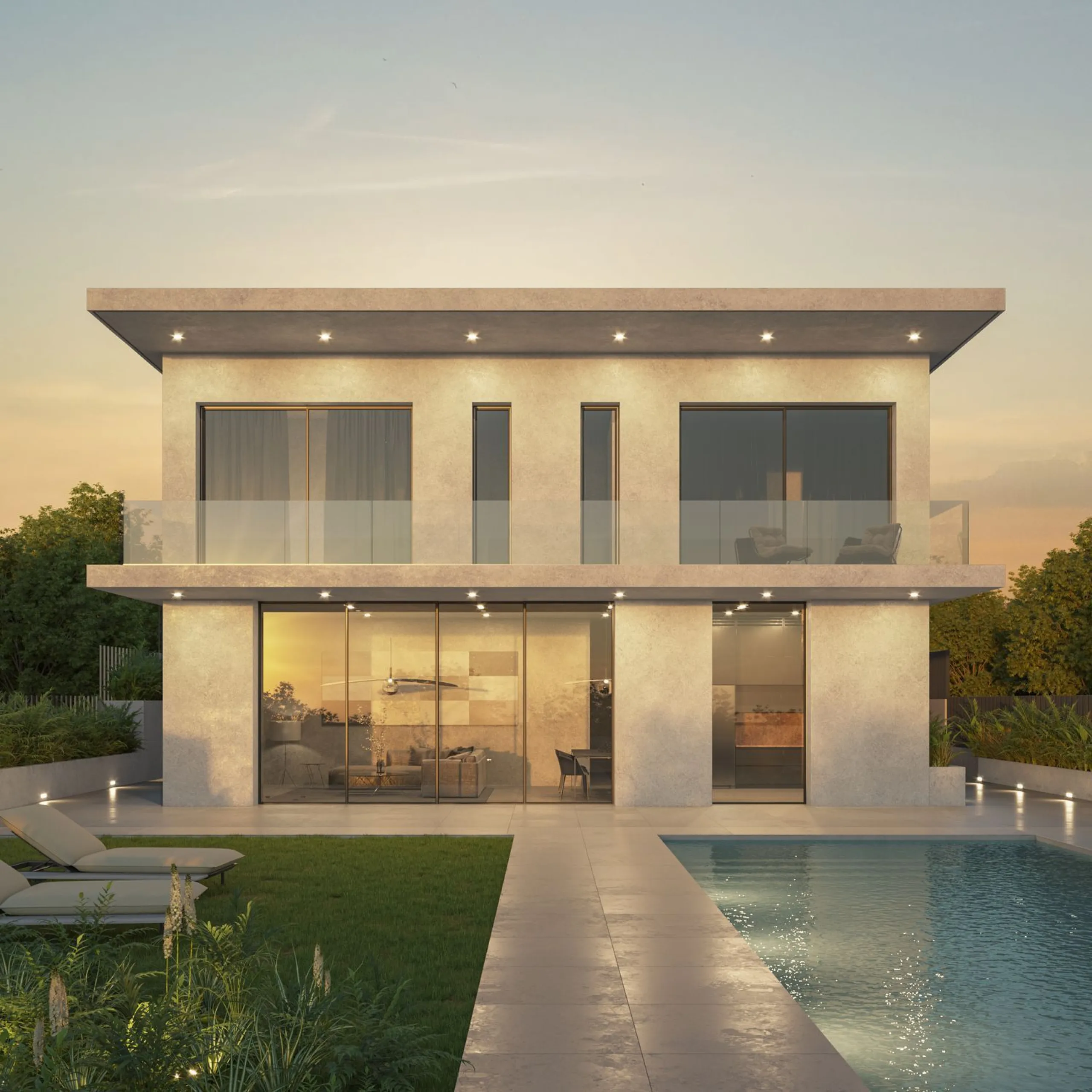 New Build Modern Villa with Pool and Sea Views in La Plana, Sitges