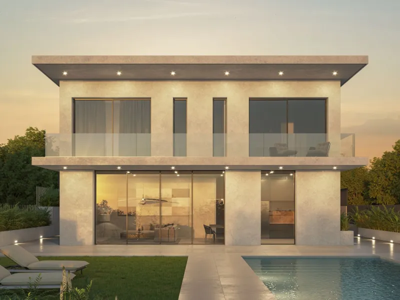 New Build Modern Villa with Pool and Sea Views in La Plana, Sitges