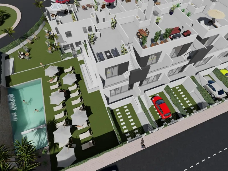 OBRA NUEVA! ADOSADOS EN COX. 3 DORM. 2 BAÑOS. SOLARIUM 33 M2. TERRAZA 36 M2.GARAJE+TRASTERO. PISCINA