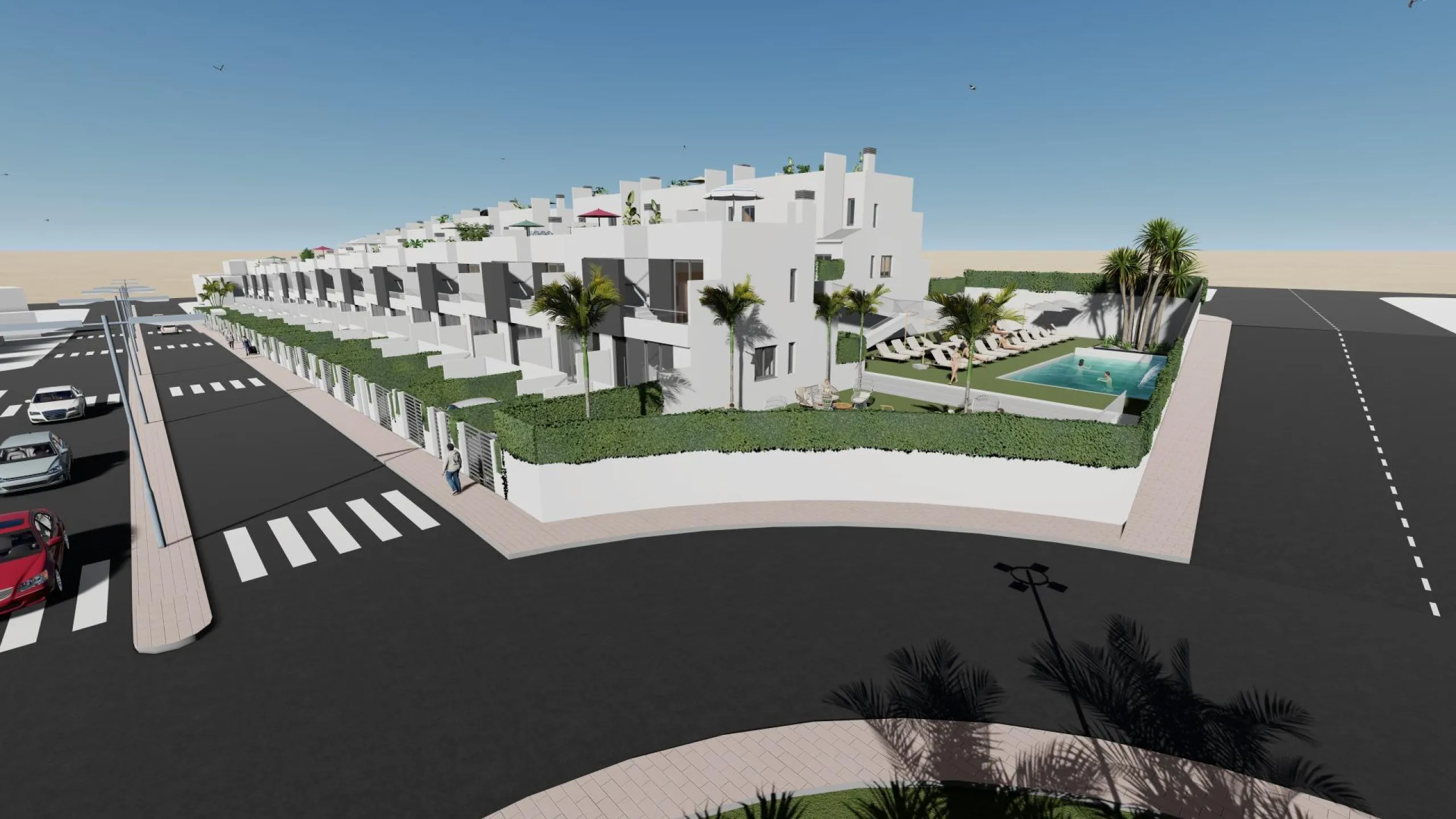 OBRA NUEVA! ADOSADOS EN COX. 3 DORM. 2 BAÑOS. SOLARIUM 33 M2. TERRAZA 36 M2.GARAJE+TRASTERO. PISCINA